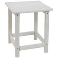 Sunnydaze All-Weather Outdoor Adirondack Square Side Table - White
