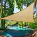 Jeremywell 12 x 12 x 12 Sun Shade Sail Canopy Triangle Sand 185GSM Shade Sail UV Block for Patio Yard Back Yard Garden Lawn Outdoor Facility and Activities