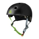 Triple Eight Dual Certified Helmet Black and Zest S/M