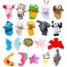 LNKOO 20 PCS Animal Finger Puppets Toys for Kids Toddlers Stocking Stuffers with Soft Velvet Dolls Toys for 2 3 4 5 6 7 8 9 10 Year Old Boys Girls Kids toddlers Gift Presents