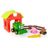 John Deere Build-a-Buddy - Corey Combine with Barn Fence Pig Horse and Screwdriver