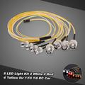 8 LED Light Kit 2 White 2 Red 4 Yellow for 1/10 1/8 HSP Redcat Tamiya Axial SCX10 D90 HPI RC Car