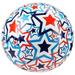 14 Red and White Stars LED Light-Up Beach Ball Swimming Pool Toy