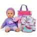 14 Baby Doll Travel Carry Case Set Adorable Doll comes Dressed in Clothes Diaper and Hat Includes Baby Doll Diaper Bag Set Additional Onesie Bib and Milk Bottle Accessories