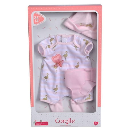 Corolle - Layette Set - 6 Piece Clothing and Accessory Set for Mon Grand Poupon 14 Baby Dolls