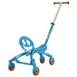 YBIKE Pewi Stroll (Blue) Indoor/Outdoor Walking Ride On Toy with Push Handle - Grows from Baby Walker to Toddler Ride On for Ages 9 Months to 3 Years