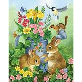 Bits and Pieces - 200 Piece Jigsaw Puzzle - A Touch of Spring by Artist Jane Maday - Cute Bunnies - 200 pc Jigsaw