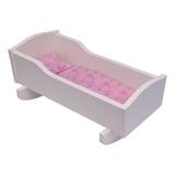 AmishToyBox.com Rocking Doll Cradle Toy for 18 Dolls Rebekah s Collection White