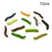 SANWOOD Trick Toy 12Pcs/Set Lifelike Insects Worms Soft Stretchy Trick Toy Halloween Party Props