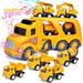 5in 1 Construction Truck Set Electric Fire Truck Toy Car With Stunning 3D Lights and Sounds - Fire Engine Toy Trucks for Kids Imaginative Play for 3 4 5 6 7 Years Old Child Kids Boys and Girls