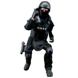 1/6 SWAT Soldier Figure Toy Black Uniform Military Army Suit clothes Model