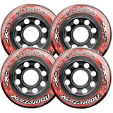 LABEDA WHEELS Inline Roller Hockey ADDICTION XXX 72mm 81A 4-PACK Skate Wheel RED
