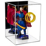 Deluxe Clear Acrylic Table Top Figurine Display Case with Mirror for Hot Toy Doll Bobblehead Action Figure or Collectible Toy Figure (A087-MB-TT)