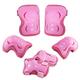 QUANFENG QF 6 Pieces Youth Teen Protective Gear Set Bike Knee Pads and Elbow Pads with Wrist Guards for Skate Cycling Sports (Small Pink)