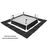 Set of 18 Black Wrestling Ring Floor Mats for WWE Wrestling Action Figures