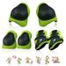 Kids Protective Gear Set Knee Pads for Kids 3-14 Years Toddler Knee and Elbow Pads with Wrist Guards 3 in 1 for Skating Cycling Bike Rollerblading Scooter-GREEN