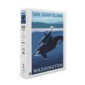 San Juan Island Washington Orca and Calf (1000 Piece Puzzle Size 19x27 Challenging Jigsaw Puzzle for Adults and Family Made in USA)