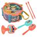 Yiwula Children Drum Toys Toddler Musical Instruments Shakers Percussion Tambourine Set