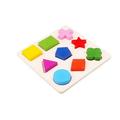 Kids Baby Wooden Geometry Block Puzzle Montessori Early Learning Educational Toy