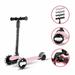 Kick Scooter for Kids with 3 Big Light Up Wheels Lean to Steer Adjustable Height Wheel Scooter for Boys Girls Toddler Pink