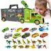 Dinosaur Truck Carrier - 26 Pieces Toy Truck Transport Car Carrier with Dinosaurs Helicopter Cars - Monster Trucks for Boys & Girls - Kids Toys for 3 to 12 Years Old