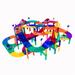 Picasso Tiles 150 Piece Magnetic Kids Toy Building Race Track Set with Cars for Ages 3+ Multicolor
