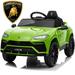 12V Ride on Cars Gift for 3-5 Years Old Boys Girls Kids Lamborghini Ride on Toys with Remote Powered Ride on Truck for Kids Green Electric Vehicle Ride on Toys w/ LED Lights MP3 Music