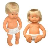 Miniland 15 Anatomically Correct Baby Doll Caucasian Boy and Caucasian Girl