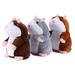 LNGOOR 3Pcs Adorable Gift Toy Talking Hamster Mouse Plush Doll for Kids Mimicry child Plush Toy Gift Repeats What You Say