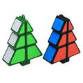 TINKSKY 2pcs Christmas Tree Shape Cube Fun Magic Cubes Educational Toys Christmas Gift for Children Kids (Black+Green)