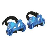 Razor Jetts DLX Heel Wheels with Sparks - Neon Blue Skate Shoes with Wheels for Kids Ages 9+ and Riders Up to 176 lbs