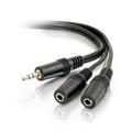 C2G Value Series 6ft One 3.5mm Stereo Male to Two 3.5mm Stereo Female Y-Cable - audio splitter - 6 ft