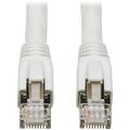 Tripp Lite Cat8 Patch Cable 25G/40G Certified Snagless M/M PoE White 60ft - 60 ft Category 8 Network Cable for Network Device Digital Signage Player VoIP Device Security Camera Patch Panel Workst