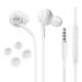 OEM UrbanX Corded Stereo Headphones for alcatel Pixi 4 (6) 3G - AKG Tuned - with Microphone and Volume Buttons - White (US Version with Warranty)