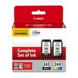 Canon Ink Package with PG-243 Black CL-244 Color Ink Cartridge #1287C006