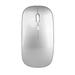 HXSJ Slim Wireless Mouse 2.4G Noiseless Mouse Ultra-thin Silent Mouse Portable and Sleek Mice Rechargeable Mouse 10m/33ft Wireless Transmission Sliver