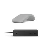 Microsoft Surface Dock 2 Black+Surface Arc Touch Mouse Platinum - 2 x front-facing USB-C - 2 x rear-facing USB-C (Gen 2) - 2 x rear-facing USB-A - Bluetooth Connectivity - Ultra-slim & lightweight