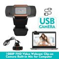 1080P Computer Camera Auto Focus Webcam with Microphone for Desktop USB Plug and Play & 3D Noise Reduction for Online Learning/PC Video Conference/Calling Skype/YouTube/Zoom