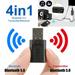 GJX Bluetooth Receiver Transmitter 4in1 Mini USB Bluetooth 5.0 Audio Transmitter & Wireless Bluetooth 3.5mm Aux Adapter Receiver for Car/Home Stereo Headphones Speakers TV PC Projector CD