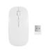 MABOTO 2.4G Wireless Mouse Portable Ultra-thin Mute Mouse 4 Keys Wireless Optical Mouse 1600DPI for Desktop Computer Laptop White