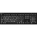 Logickeyboard LargePrint White on Black PC Nero Slimline Keyboard US English