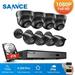 SANNCE 8 Channels CCTV Security System 8PCS HD 1080P DVR 8PCS 1920*1080P IR Outdoor Cameras 1.0MP Video Surveillance Kit with 4T HDD