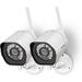 Zmodo 2 Pack Wireless Security Camera System Smart Outdoor WiFi IP Cameras Night Vision Plug-In Compatible with Alexa