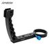 Andoer Gimbal Stabilizer Handle Hand Grip Extension Rod Holder Aluminum Alloy Compatible with Ronin S