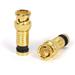 THE CIMPLE CO - BNC Compression Connector - for RG6 Coaxial Cable - Gold SDI CCTV - 25 Pack