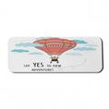 Cartoon Computer Mouse Pad Inspirational Words Say Yes to New Adventures Hand Drawn Hot Air Balloon Rectangle Non-Slip Rubber Mousepad Large 31 x 12 Gaming Size Coral Sky Blue by Ambesonne