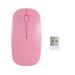 walmeck 2.4G Wireless Mouse Portable Ultra-thin Mute Mouse 4 Keys Wireless Optical Mouse 1600DPI Pink