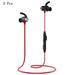 2 Pcs dodocool Magnetic Wireless Stereo Sports In-Ear Headphone with HD Mic CVC 6.0 Noise Cancellation for Most Bluetooth-enabled Smart Devices Red