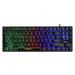 Andoer GK-10 USB Wired Keyboard Gaming Keyboard 87 Keys Colorful Backlight Keyboard Ergonomic Gaming Keyboard Black