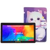 LINSAY 7 Quad Core 2GB RAM 32GB Storage Android 12 WiFi Tablet with case Kitty Style Leather Case